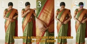 How to Drape A Silk Saree for a Wedding – 5 Minute Steps