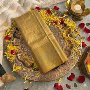 Gold color thirubuvanam silk saree