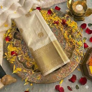 Muthu Vellai thirubuvanam silk saree
