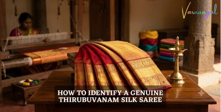 Read more about the article How to Identify a Genuine Thirubuvanam Silk Saree?