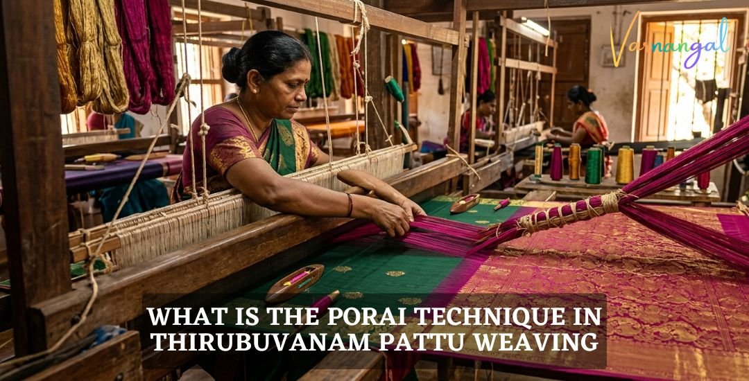 You are currently viewing What is the Porai Technique in Thirubuvanam Pattu Weaving?