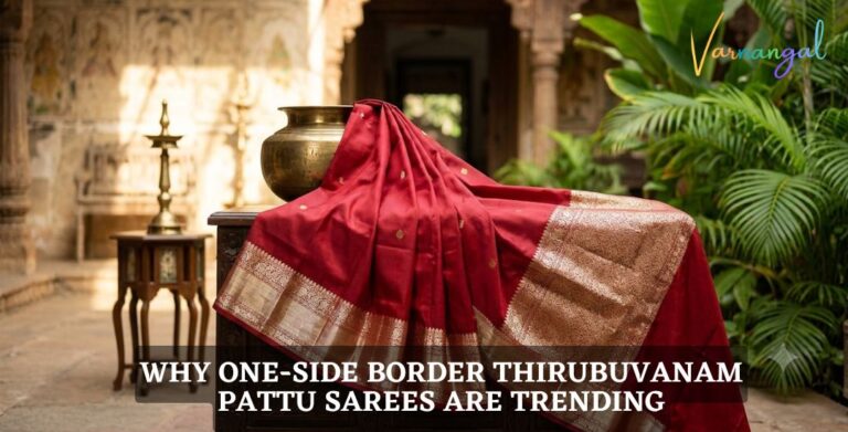 Read more about the article Why one-side border Thirubuvanam pattu sarees are trending?