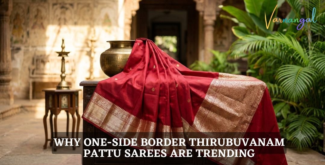 You are currently viewing Why one-side border Thirubuvanam pattu sarees are trending?