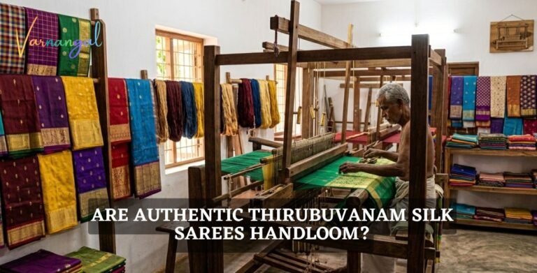 Read more about the article Are Authentic Thirubuvanam Silk Sarees Handloom? What You Need to Know