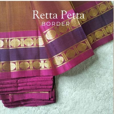 Retta petta border silk saree thirubuvanam