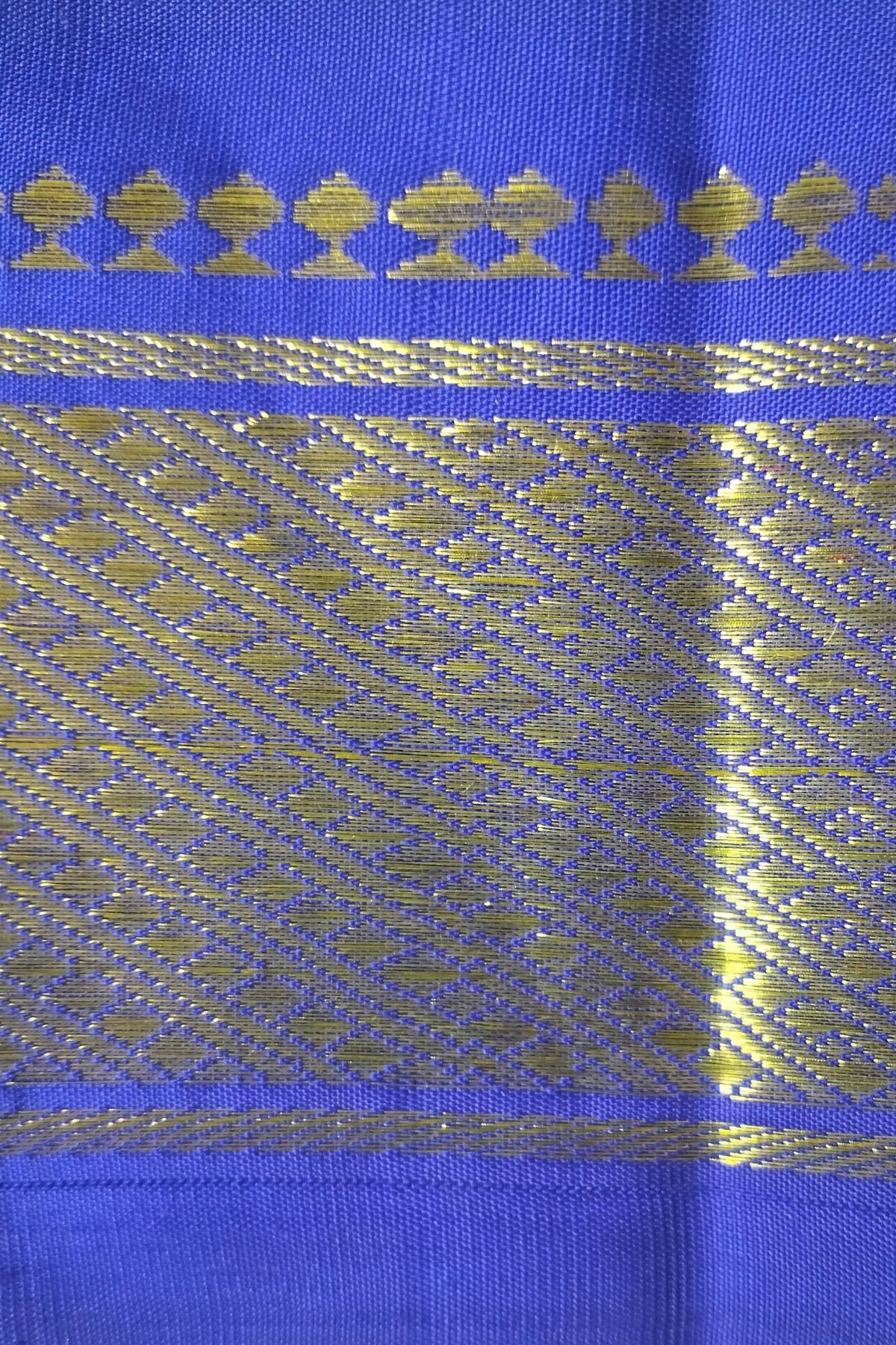 Royal Blue Border Silk Saree