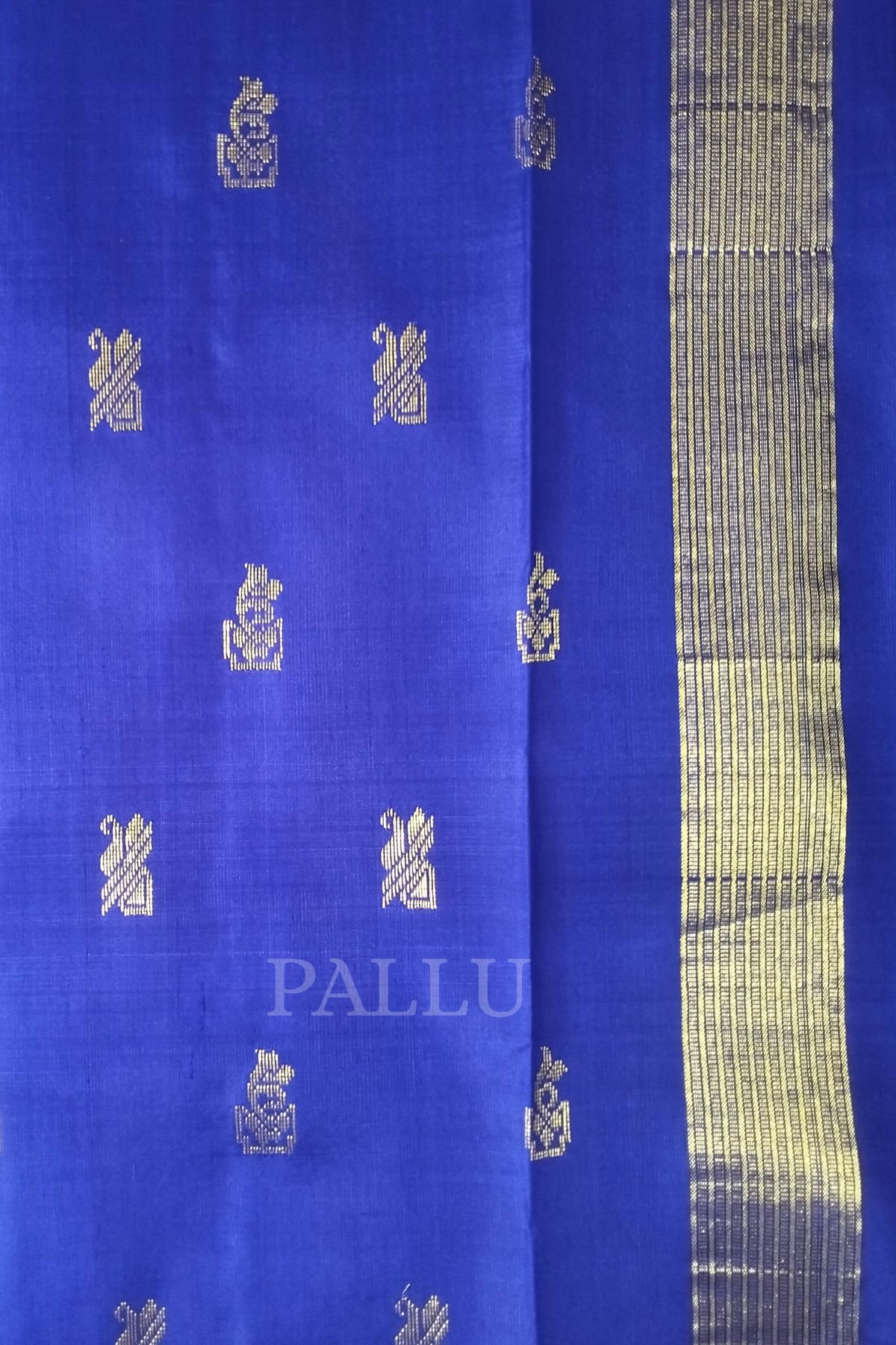 Royal Blue Pallu Silk Saree