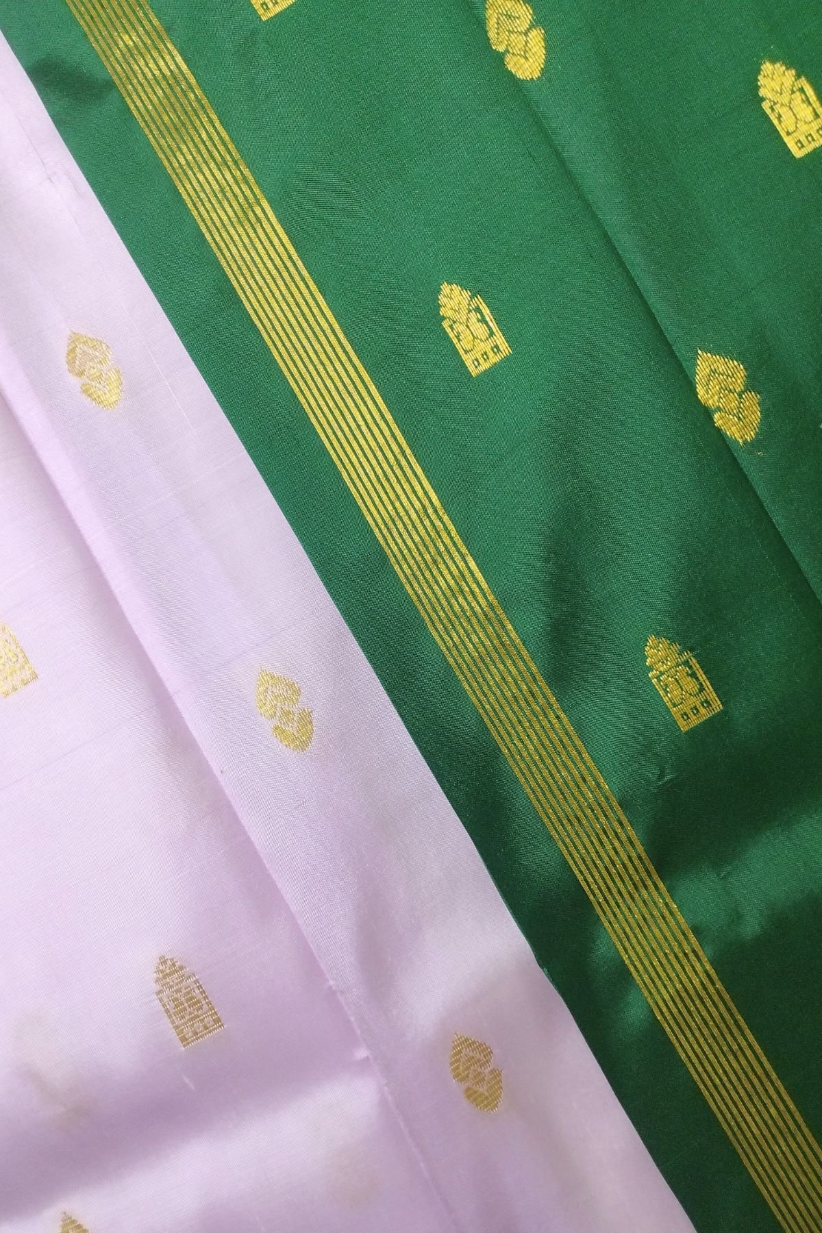 Silk mark pure thirubuvanm lavender silk saree