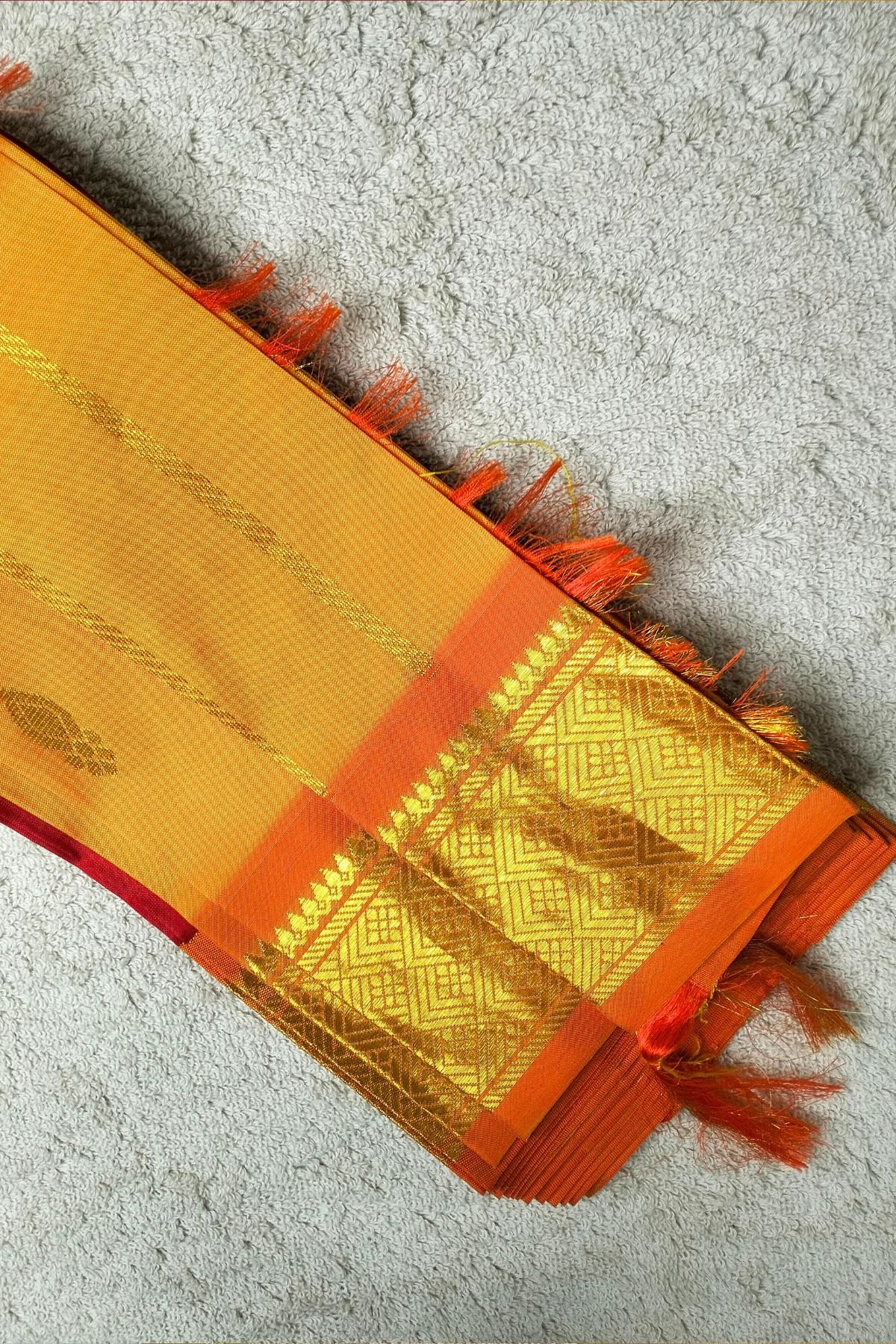 Yellow Thirubuvanm Silk Saree