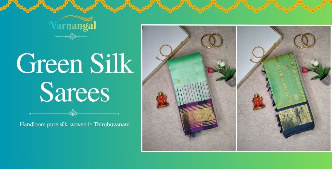 You are currently viewing Green Silk Sarees: Mint, Aqua, Parrot and Peacock Green Compared